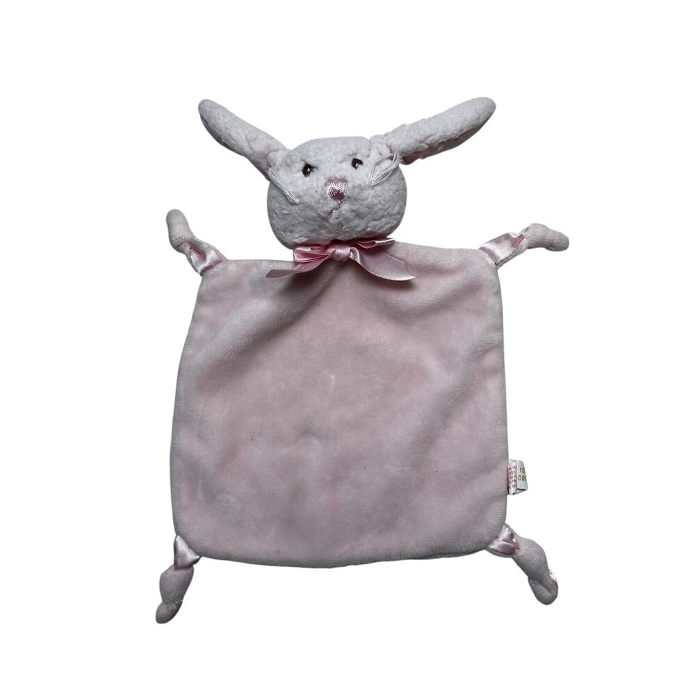 Bearington Baby pink velvet/sating plush baby lovey security blanket toddler